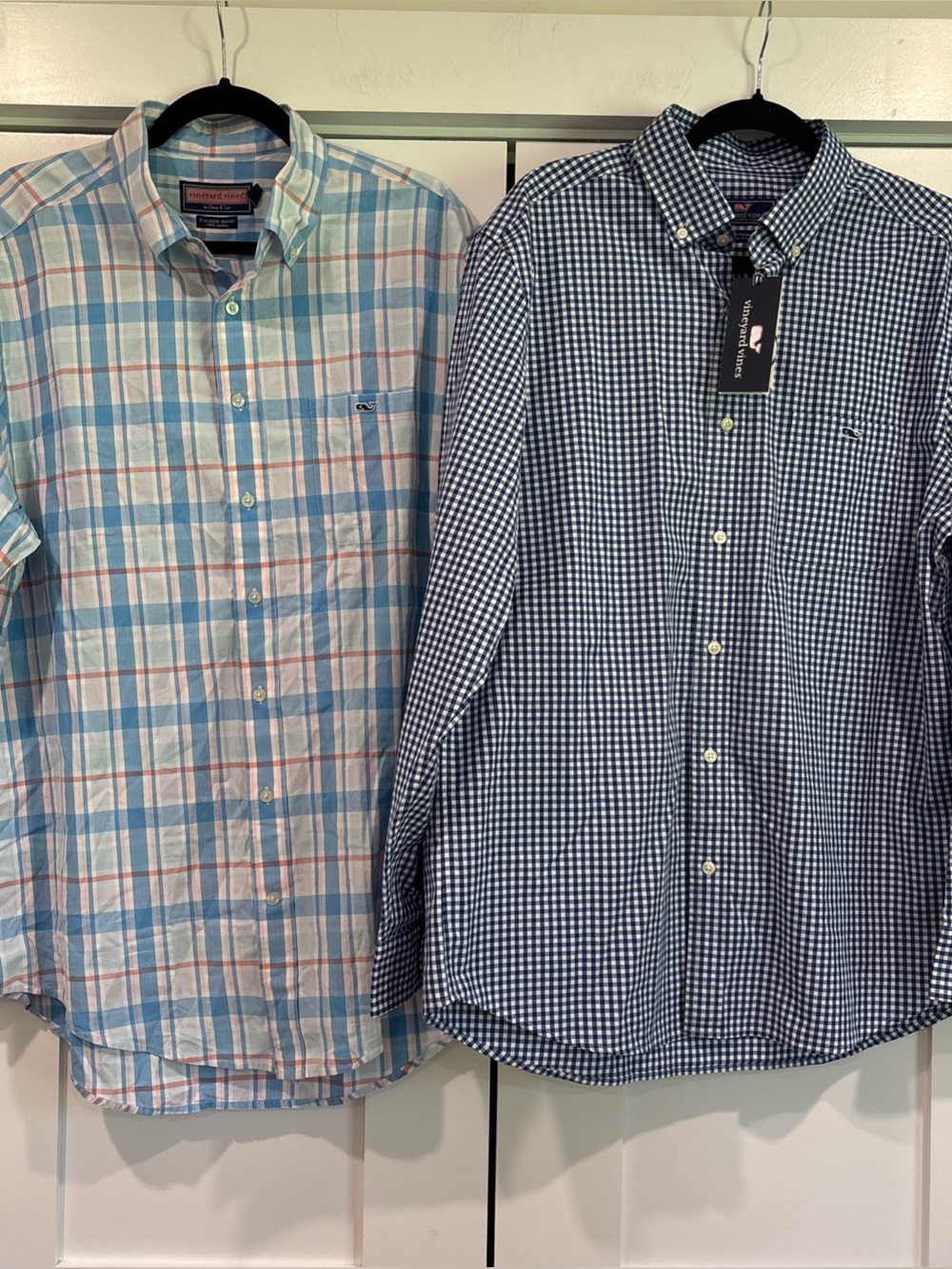 Lot Of 2 Vineyard Vines Tucker Shirt Size Large Plaid Check